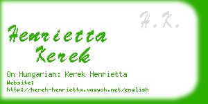 henrietta kerek business card